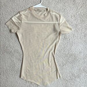 Women's Cream Short Sleeve Top